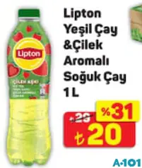 LİPTON YEŞİL ÇAY&ÇİLEK AROMALI SOĞUK ÇAY 1 L LİPTON YEŞİL ÇAY&ÇİLEK AROMALI SOĞUK ÇAY 1 L